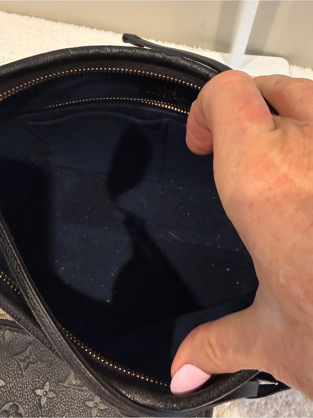 Louis Vuitton CarryAll PM Monogram Empreinte Leather Black- retails $3450